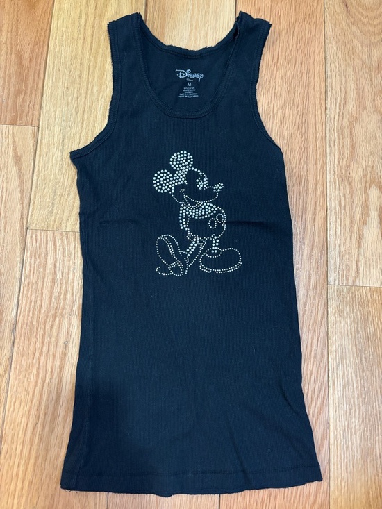 Disney Tops - Disney Black Tank Top with Rhinestone Mickey